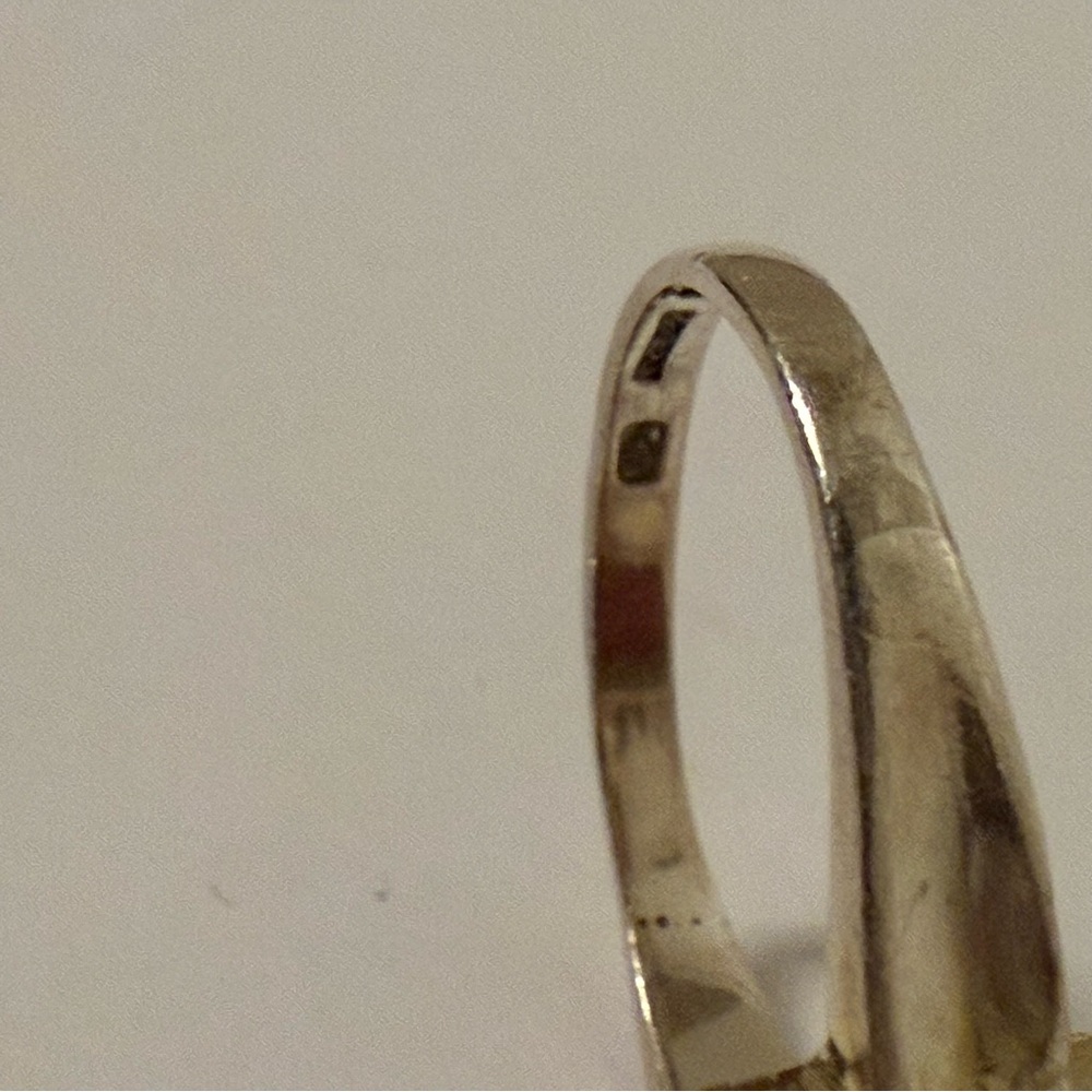 VINTAGE RING STERLING SILVER 925 RED STONE CARNELIAN OVAL SIZE 7 - Picture 11 of 12
